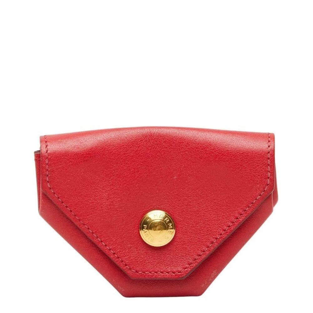 Hermes Le Vingt Quatre Coin Case Rouge Casaque Red Veau Gulliver